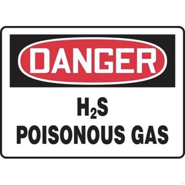 Accuform OSHA DANGER SAFETY SIGN H2S MCHL177XT MCHL177XT - main